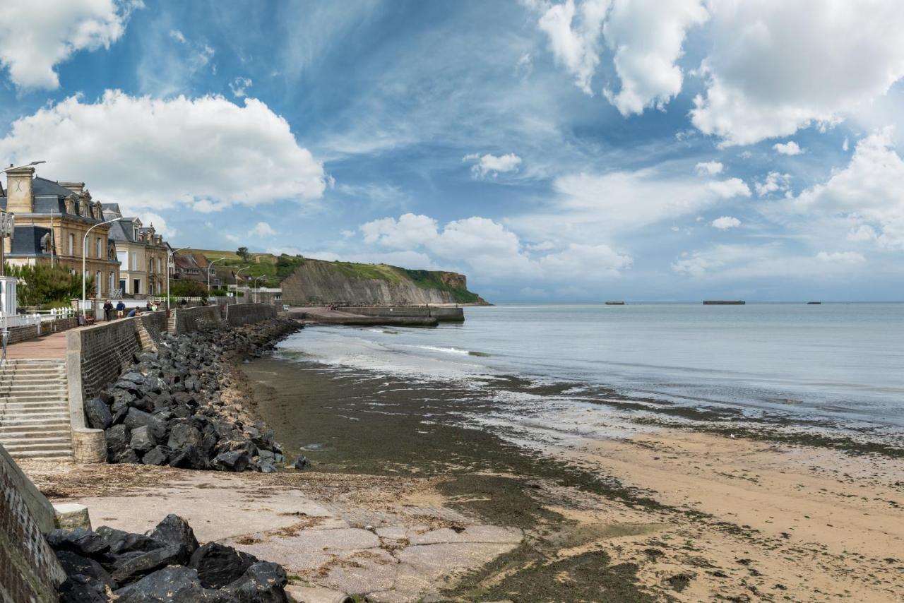 Le 22 - Studio 4P Proche Mer & Vue Bourg Arromanches-les-Bains Eksteriør billede